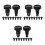 30 Pcs Black Plastic Billiard Cue Covers For Snooker And Pool 5