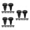30 Pcs Black Plastic Billiard Cue Covers For Snooker And Pool 8