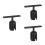 3Pcs Stainless Steel Stanchion Sign Holder For Queue Control 6