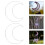 60 Pcs Moon Shaped Dream Catcher Hoop Frames 100mm Iron Macrame Rings 11