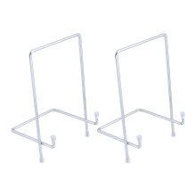 6 Pcs Metal Photo Frame Brackets Desktop Stand For Home Shop Silver