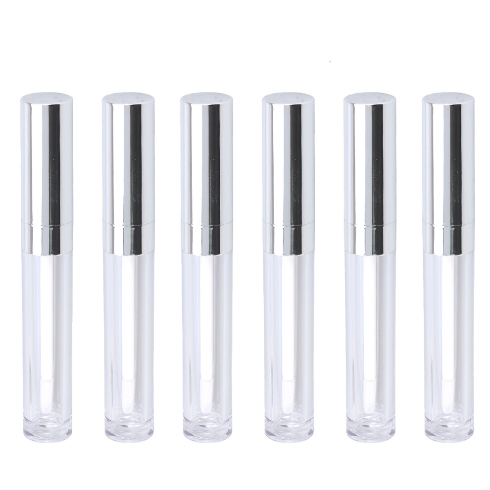 Solustre Silver 30 Pcs 6Ml Gloss Lip Balm Tubes Empty