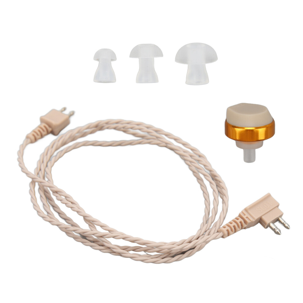 Flesh Color 2 Pin Hearing Device Receiver Cable for Behind Ear Sound Aid
