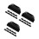 30Pcs Black Plastic Square Post Caps Split Post Covers for Porch Fence 7