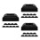 30Pcs Black Plastic Square Post Caps Split Post Covers for Porch Fence 10