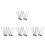 16Pcs Plastic Mini Flagpole Kit Black Indoor Table Flag Stand 8