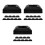 30Pcs Black Plastic Square Post Caps Split Post Covers for Porch Fence 4