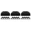 30Pcs Black Plastic Square Post Caps Split Post Covers for Porch Fence 5