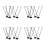 16Pcs Plastic Mini Flagpole Kit Black Indoor Table Flag Stand 10