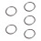 5 Pcs Wing Stainless Steel Hand Strength Training Ring Silver 11
