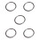 5 Pcs Wing Stainless Steel Hand Strength Training Ring Silver 9