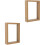 2Pcs Glass Display Frame With Wooden Frame Double Sided 5