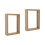2Pcs Glass Display Frame With Wooden Frame Double Sided 6