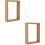2Pcs Glass Display Frame With Wooden Frame Double Sided 8