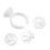 100Pcs Disposable Plastic Glue Holder Rings For Eyelash Extensions White 5