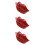 3Pcs Joke Silicone Pacifier Funny Style Baby Care Tool Red 9