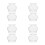 8 Pcs Clear Glass Chimney Replacement For Kerosene Lamps 4
