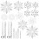 2 Sets Clear Snowflake Christmas Tree Hanging Ornaments Party Decor 1