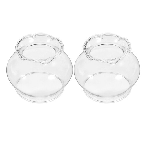 8 Pcs Clear Glass Chimney Replacement For Kerosene Lamps