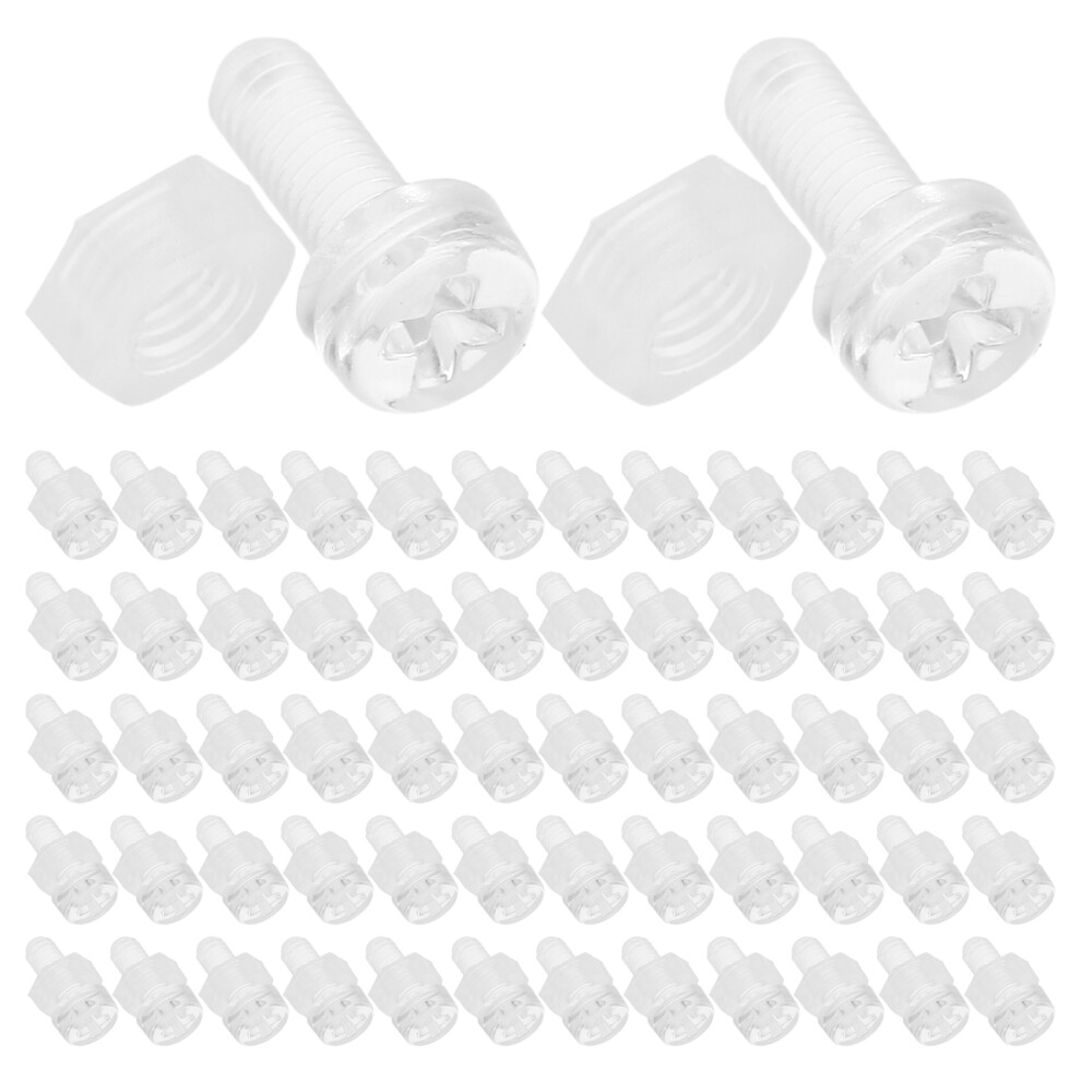 Clear Acrylic Screws And Nuts Set With Triangle Code-image-OPC-PKXGYG9-NEW