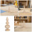 2Pcs Unfinished Wood Finials For Bed Post Staircase Rod Diy 7