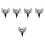 5Pcs Acrylic Cemetery Cross Stake For Grave Decoration 6