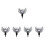 5Pcs Acrylic Cemetery Cross Stake For Grave Decoration 7