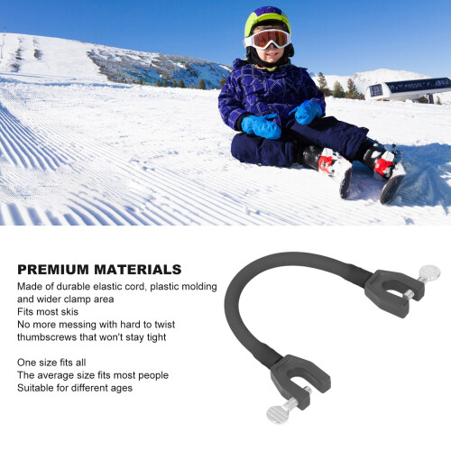Professioneller Skispitzverbinder für Anfänger, Kinder, langlebig, schwarz 2