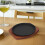 Iron Skillet With Wooden Base Sizzle Griddle Pan 6