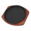Iron Skillet With Wooden Base Sizzle Griddle Pan 1