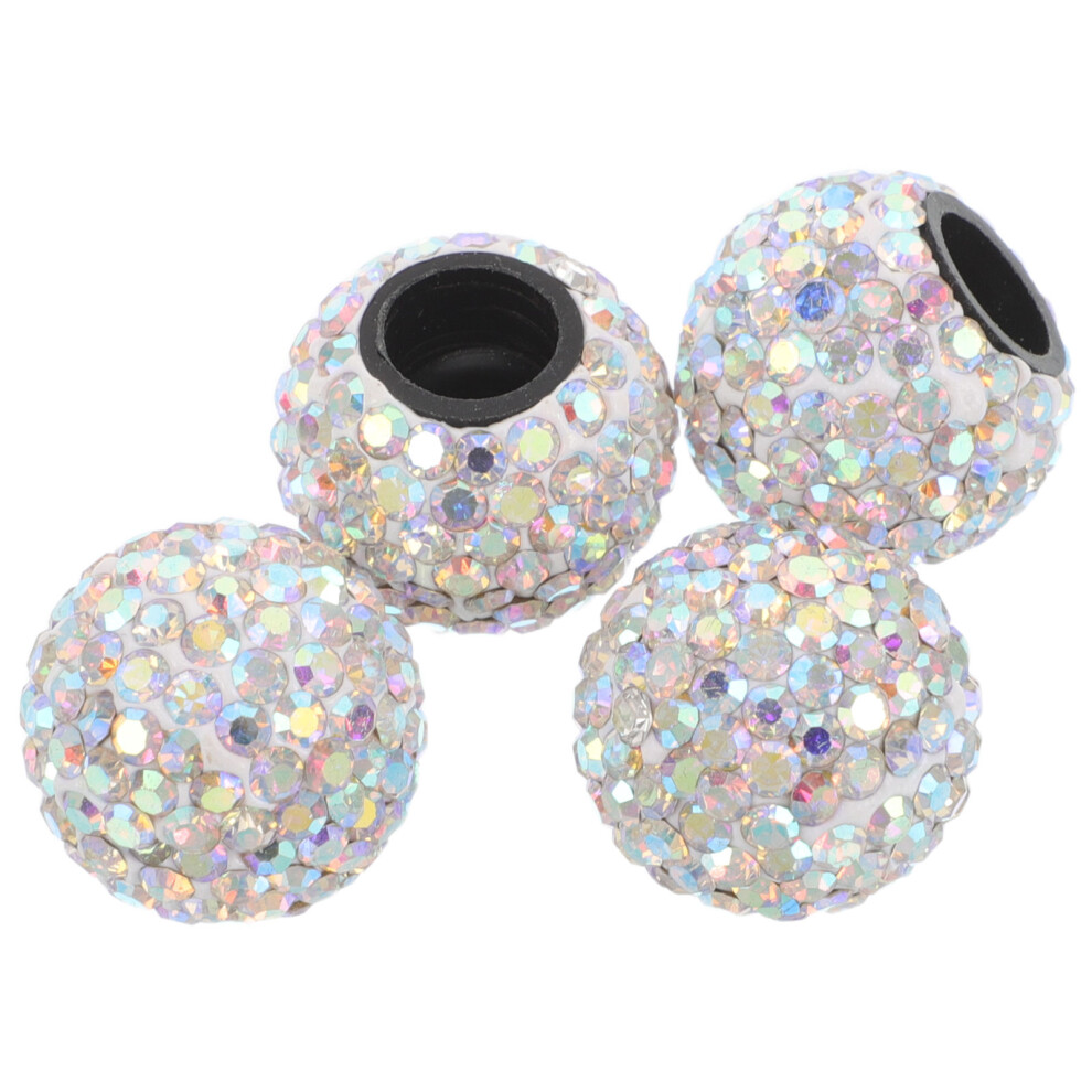 8 Pcs Crystal Bling Tire Valve Caps Universal Fit For Vehicles 032541541933
