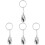 4Pcs Metal Urn Key Chain Pendant Ash Keepsake Ornament 4