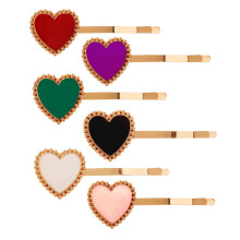 5Pcs Love Heart Bobby Pin Hair Clip For Girls Party Banquet