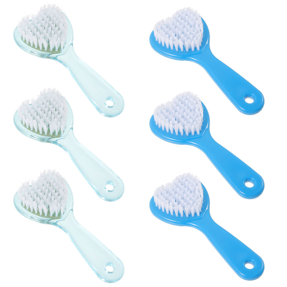 Vaguelly 6Pcs Heart Shaped Foot File With Handle And Brush For Removal