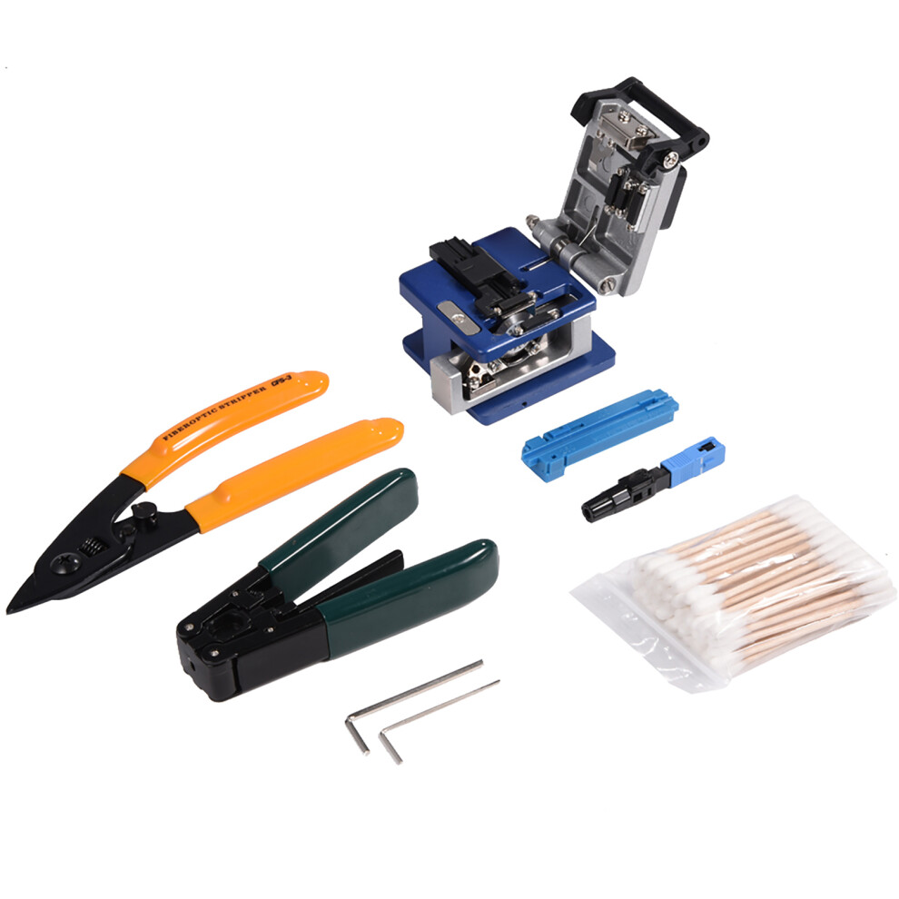 Ftth Fiber Optic Splicing Kit With Cleaver Fc-6S & Stripper Tool Set 9321352126714