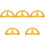 5Pcs Giant Semi-Circle Angle Measuring Tool 180 Degree Protractor 5