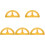 5Pcs Giant Semi-Circle Angle Measuring Tool 180 Degree Protractor 4