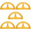 5Pcs Giant Semi-Circle Angle Measuring Tool 180 Degree Protractor 10