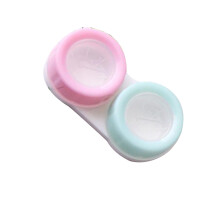 4 Pairs Lens Cases Holder Macarons Storage With Tweezers Suction Sticks