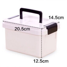 1Pc Plastic Medicine Cabinet Portable Storage Box Home Hospital White