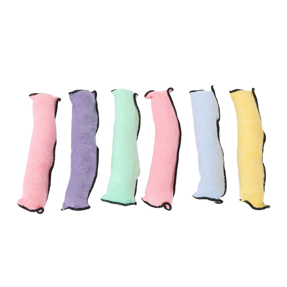 Lightweight 6pcs Heatless Sponge Curlers Safe Portable Hair Rollers for Women Girls