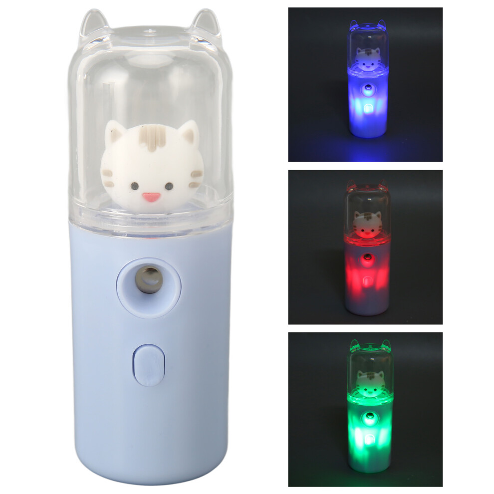 Blue Usb Rechargeable 30Ml Face Mist Sprayer & Mini Humidifier