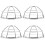 4Pcs Hemisphere Fire Sprinkler Guard Stainless Steel Bracket 7