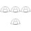 4Pcs Hemisphere Fire Sprinkler Guard Stainless Steel Bracket 5