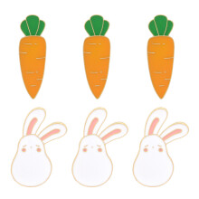 12 Pcs Easter Rabbit Brooches Carrot Lapel Pins Decor