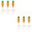 12 Pcs Easter Rabbit Brooches Carrot Lapel Pins Decor 6