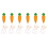 12 Pcs Easter Rabbit Brooches Carrot Lapel Pins Decor 2