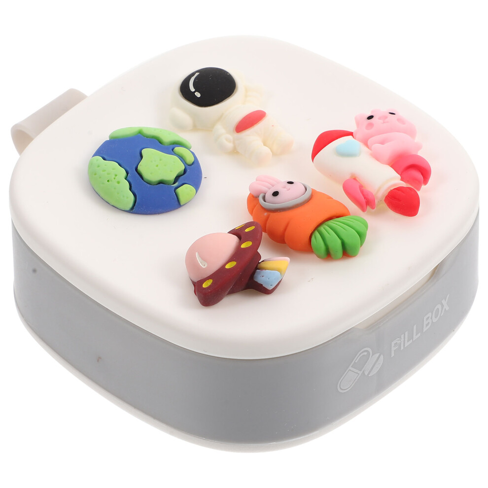 Iplusmile 4Pcs Small Pill Holder Cartoon Mini Case Portable Dispenser
