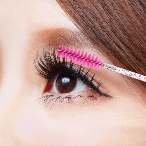 8Stk Portable Rote Wimpernbürsten Acryl Für Einfaches Styling 2