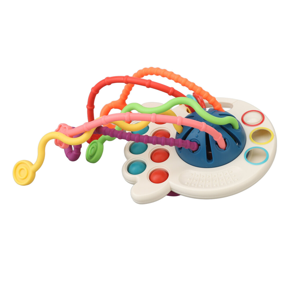Unisex Silicone Baby Pull String Toy For Fine Motor Skills & Teething Development